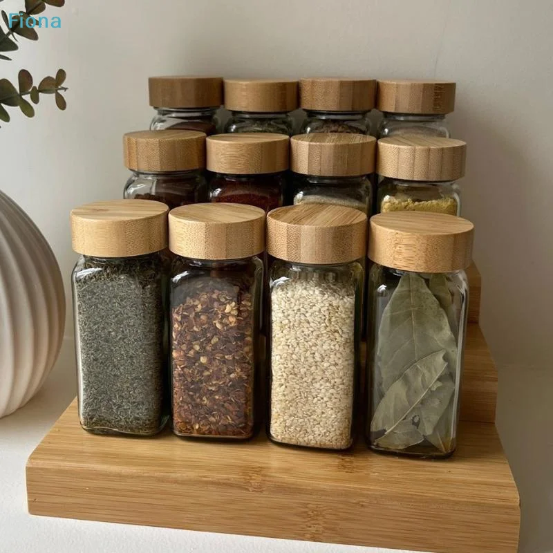 Spice Jar Labels - ⛟4oz Glass Spice Jars Set with