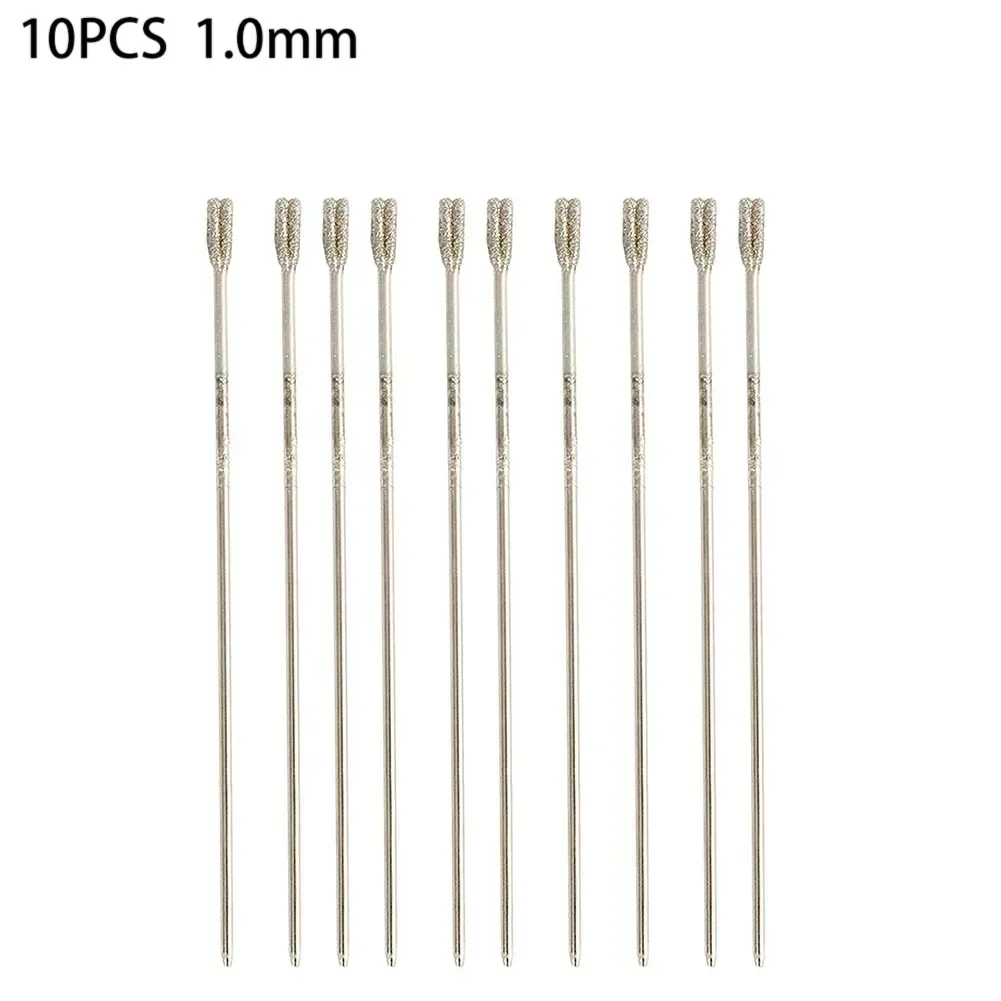 

10pcs 1mm - 2.4mm Diamond Coated Tipped Drill Bits Fits Tile Glass Jewellery Hole Saw For Power Tool Accessories