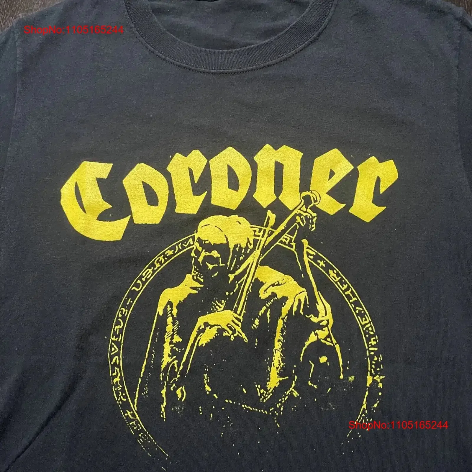 

Винтажная футболка Coroner Punishment for Decadence Band, черный размер, маленький винтажный потертый дышащий топ с рисунком для повседневной носки