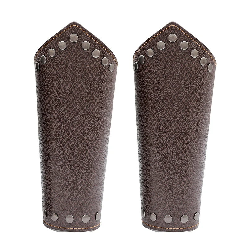 1 Paar mittelalterliche Kunstleder-Rüstung, Armstulpen, Schlangenleder-Muster, Schnürung, Wikinger, Ritter, Handschuh, Armband, Armschiene, Cosplay-Requisiten