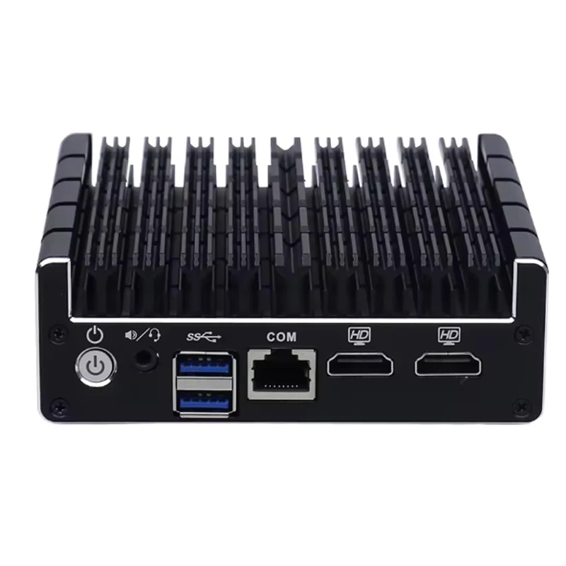 جهاز كمبيوتر صغير لجدار الحماية Intel Celeron J3160 4xLAN أو 2xLAN pfSense PVE جهاز توجيه ناعم 2xHD 1xRJ45 COM Windows 11 كمبيوتر جيب