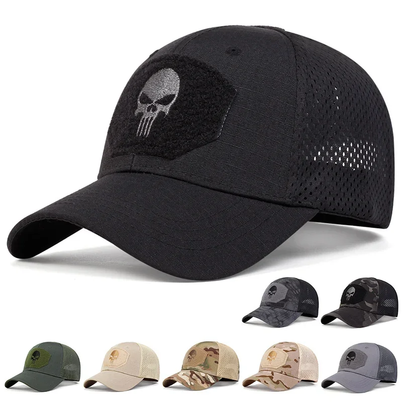 Skull Baseball Cap Men Hat forMen Camouflage Luxury Designer Cap Outdoor Sports Adventure Snapback Hat Trucker Hat Gorras Hombre