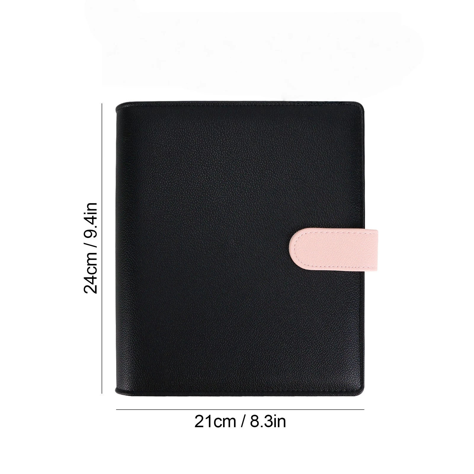New A5 color-blocking large-ring binder 6 Ring Refillable Notebook Binder Planner Cover, PU Leather Loose Leaf