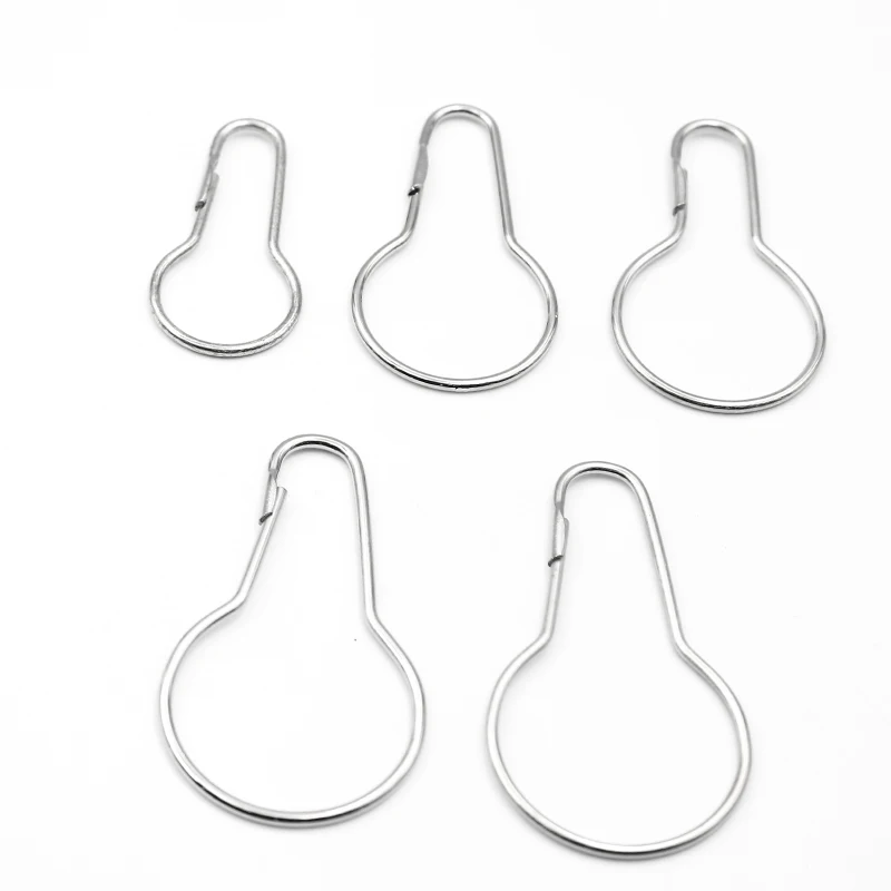 12pcs Curtain Open Gourd Rings Iron Carabiner Keychain Clip for Shower Window Curtains Hook Accessories Bath Curtains Rods Clamp