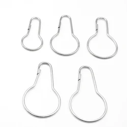 Anillos de calabaza abiertos para cortina, mosquetón de hierro, Clip de llavero para cortinas de ventana de ducha, accesorios de gancho, abrazadera de varillas para cortinas de baño, 12 piezas