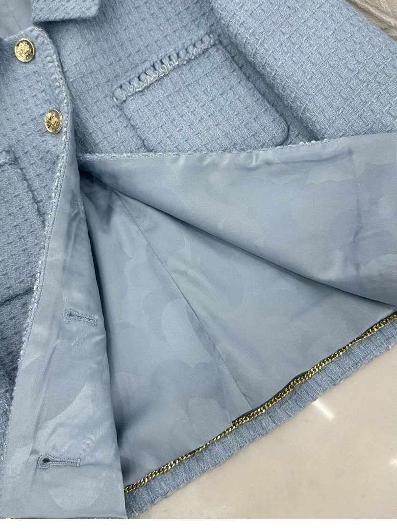 Faionable High Waist Denim ort Jaet And orts Set Women's Ele Autumn 2025 New Arrival ort Sve  irt