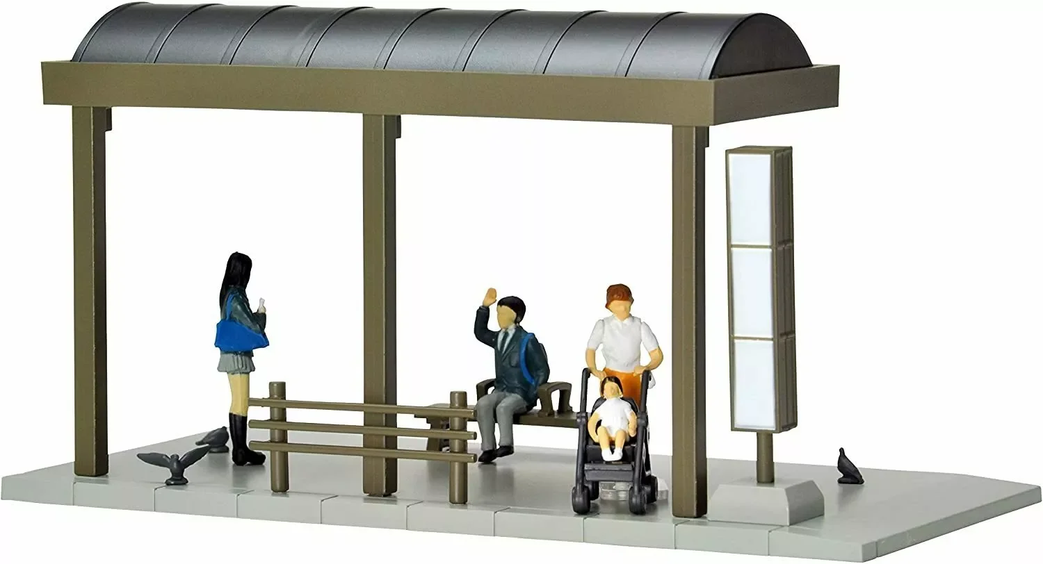 TOMYTEC Geocolle 64 1/64# Car Snap 05a Bus Stop Model Car Collection Limited Edition Hobby Toys