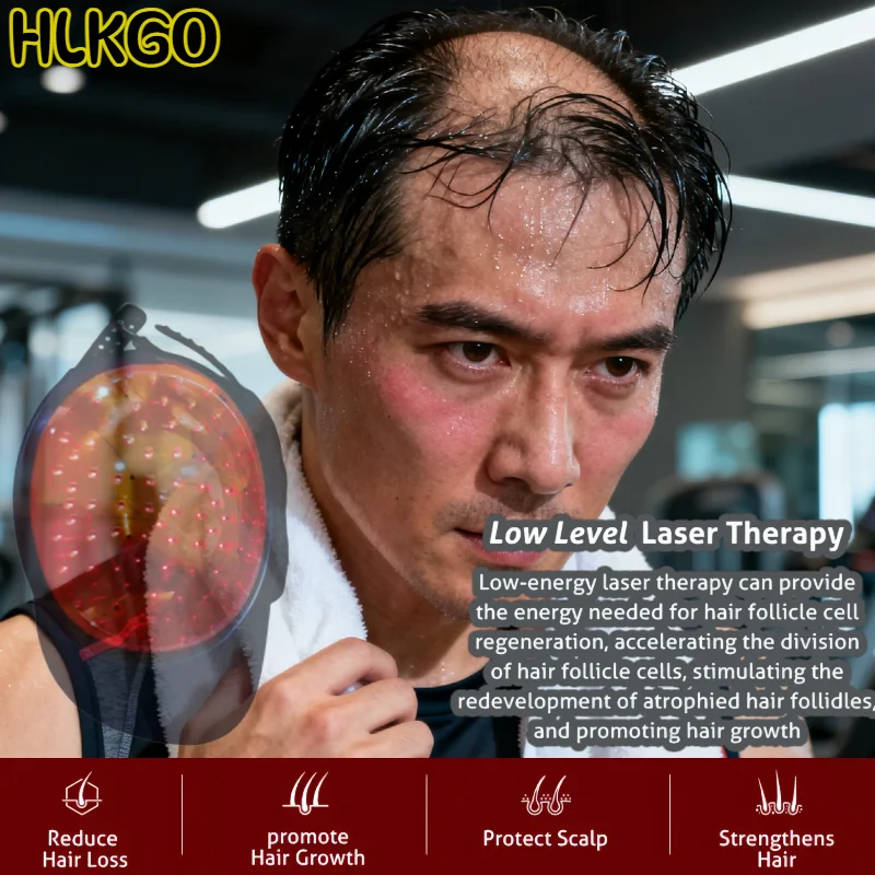 

Портативный шлем для терапии волос LLLT, лазерная технология 650 нм для эффективного улучшения роста волос и плотности