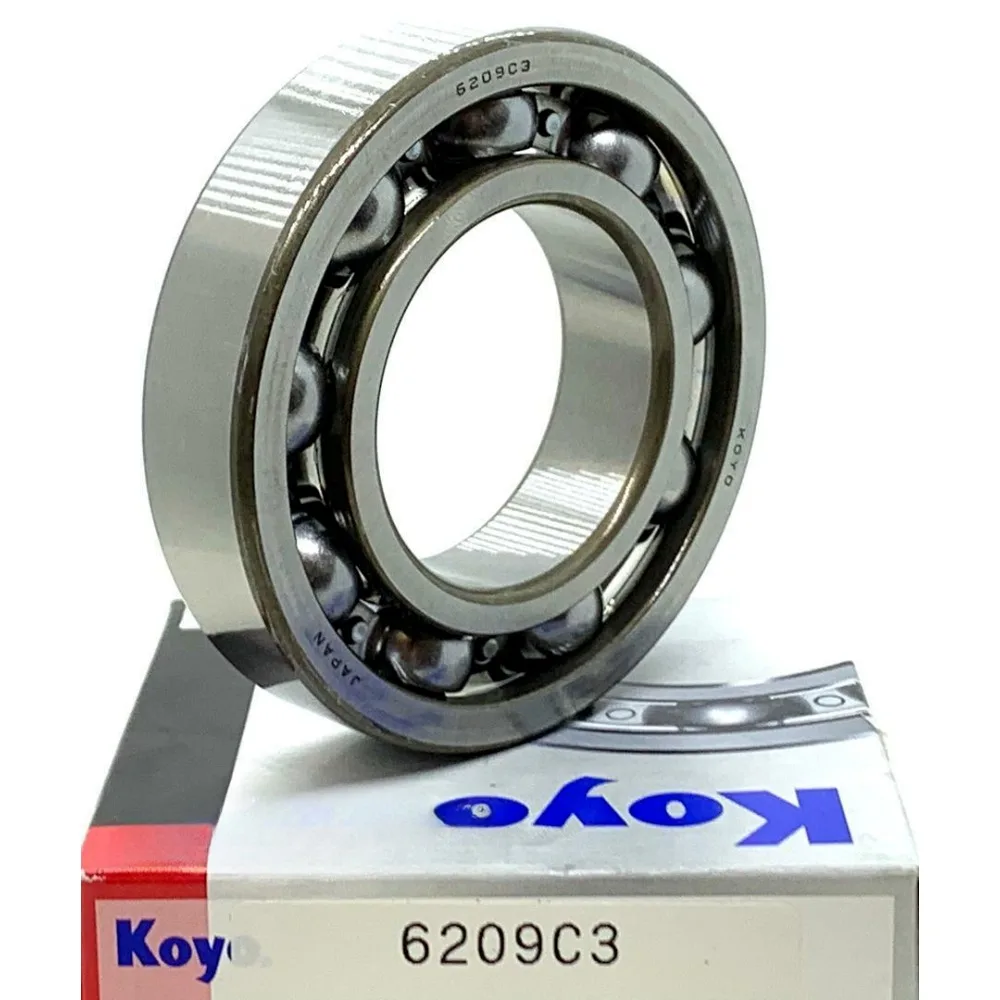 

KOYO 6209 C3 DEEP GROOVE BALL BEARING, OPEN TYPE, NO SEALS 45x85x19 mm