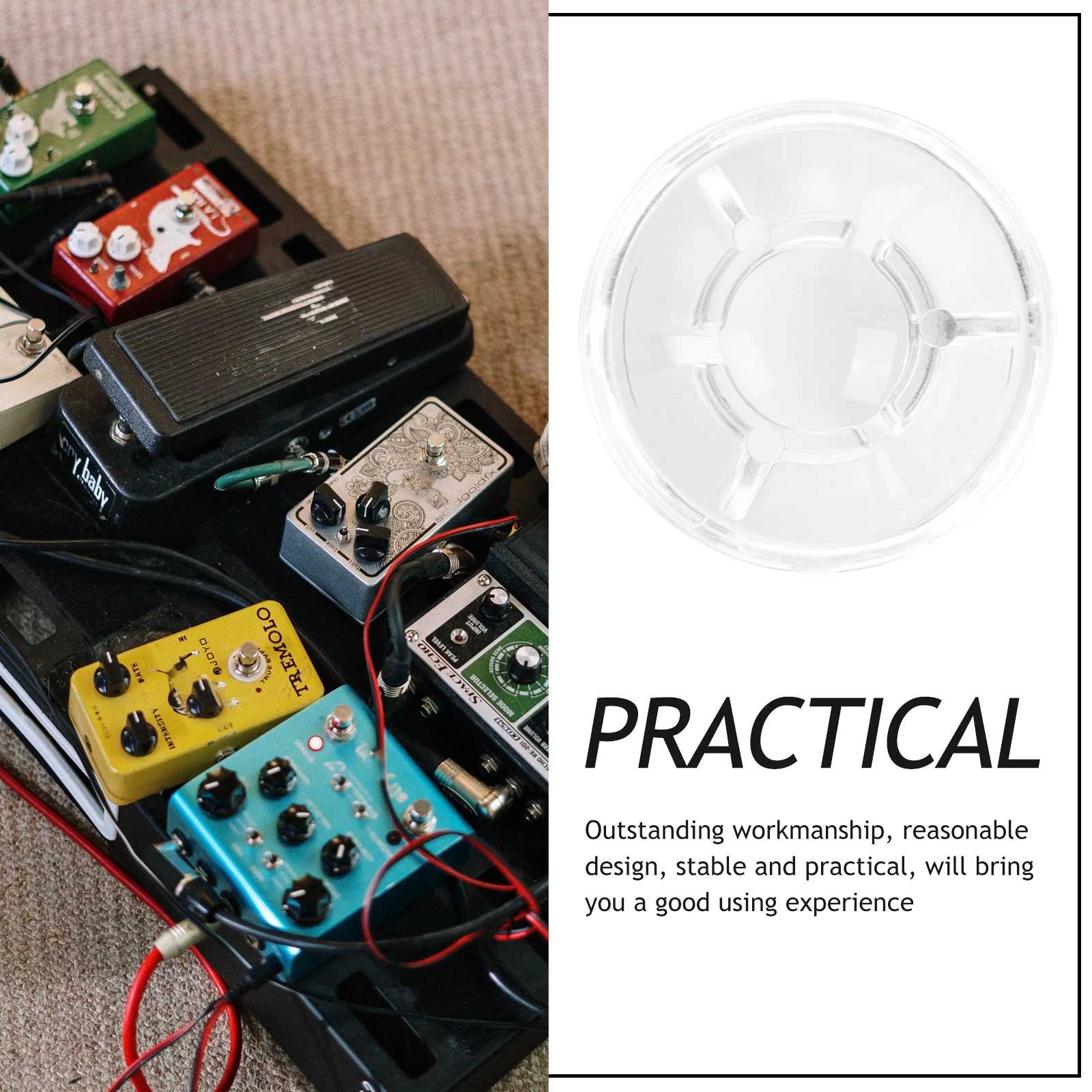 

5Pcs Guitar Effect Pedal Footswitch Cap Durable Mushroom Nail Toppers for Pedal Protection