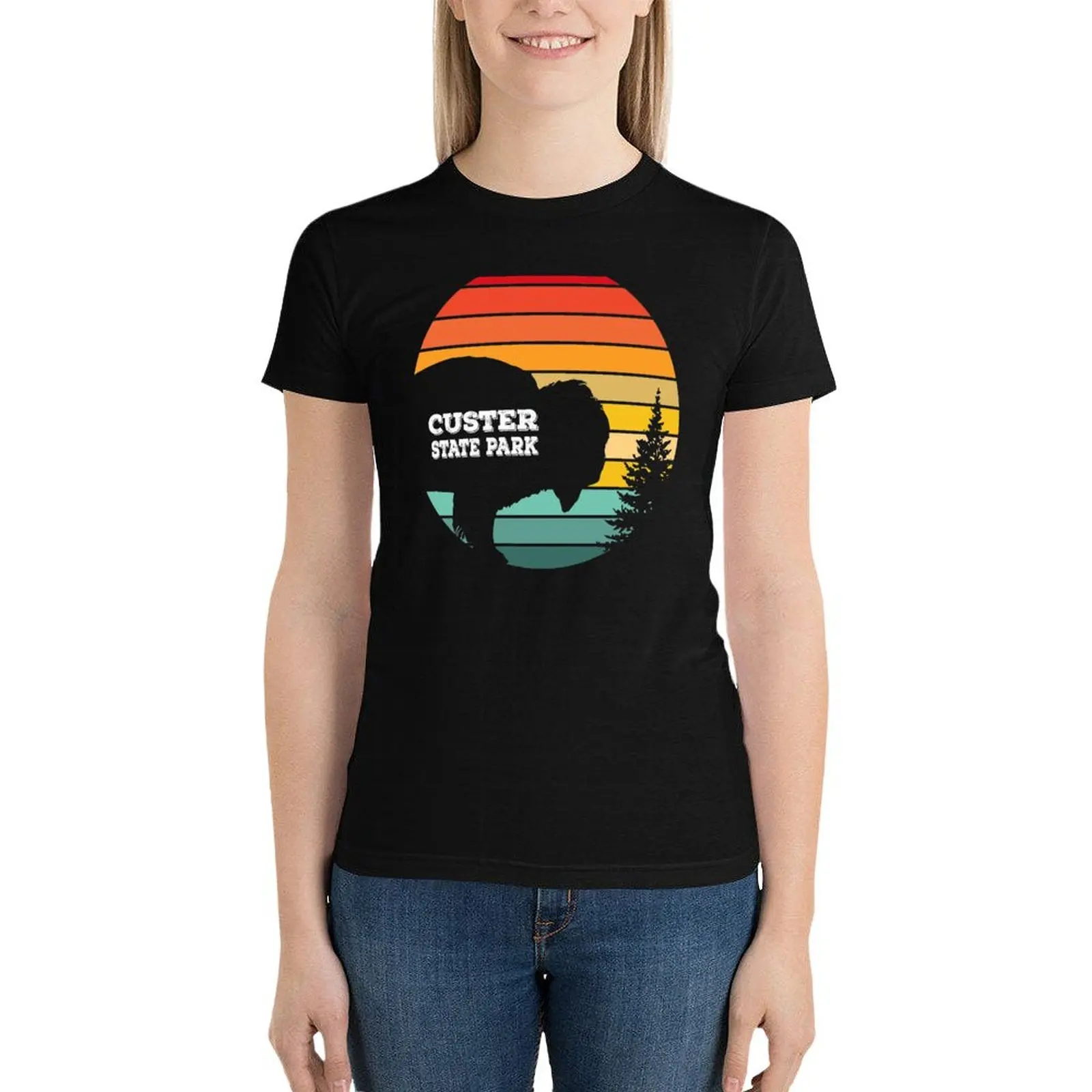 

Custer State Park T-Shirt vintage clothes Aesthetic clothing t-shirts for Women graphic tees funny