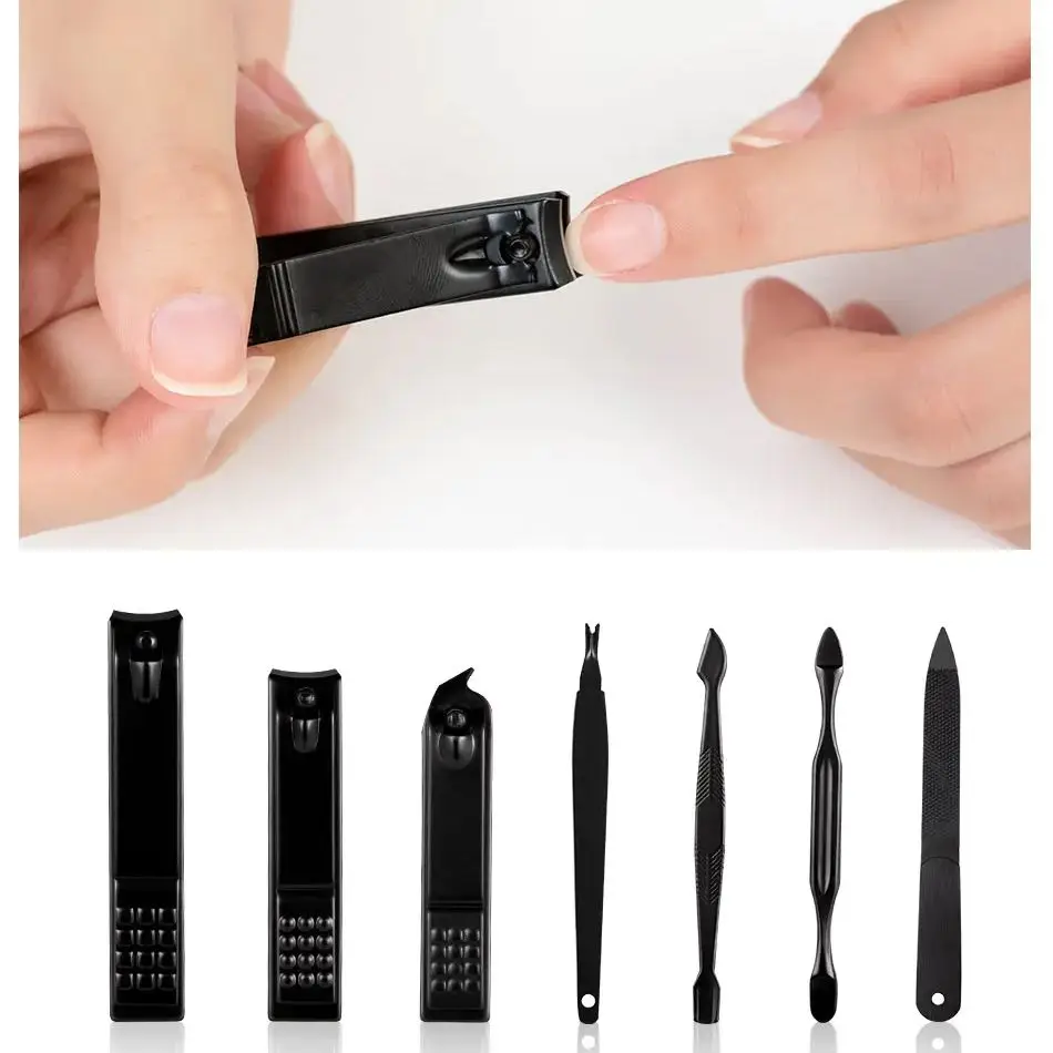 ชุดตัดเล็บแบบซิปหนังใหม่ 12/26 ชิ้น พร้อมอุปกรณ์ตัดเล็บสแตนเลส สำหรับเล็บมือและเล็บเท้า