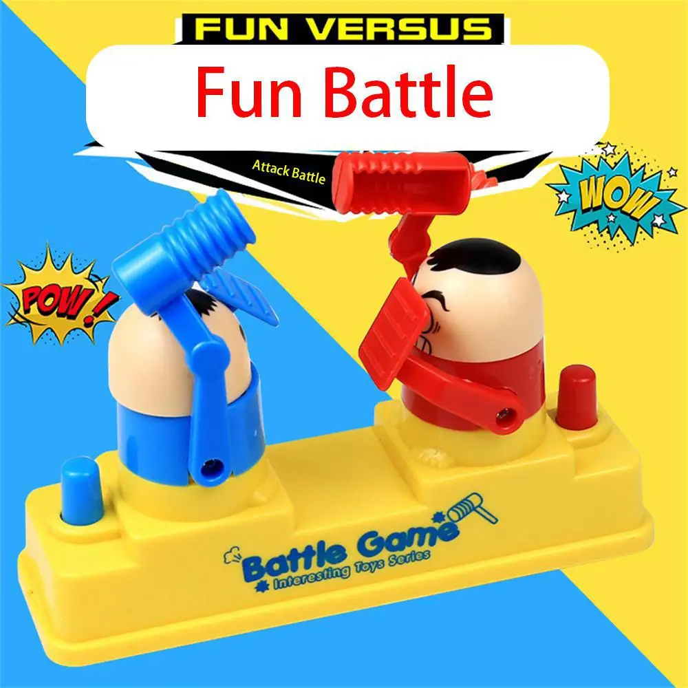 Mini Children's Head Knocking Villain Fighting Red Blue Attack And Defense Double Parent-child Finger Fighting Game Machine