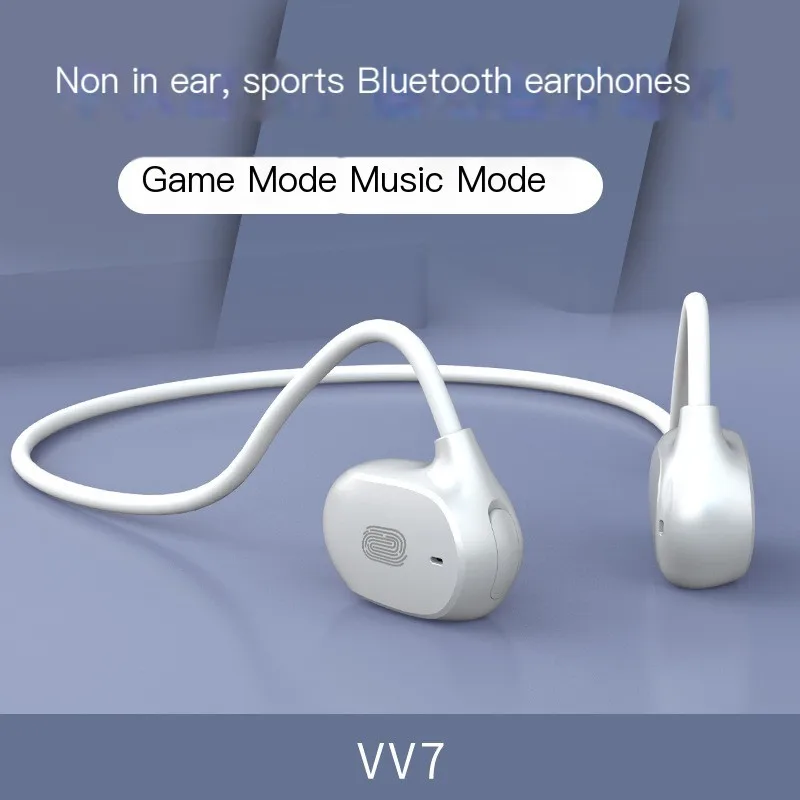 VV7 Sports Wireless Bluetooth Headset Ear Hook Earphones Waterproof Headphones With Mic Stereo Bass HIFI Earbuds Lightweight