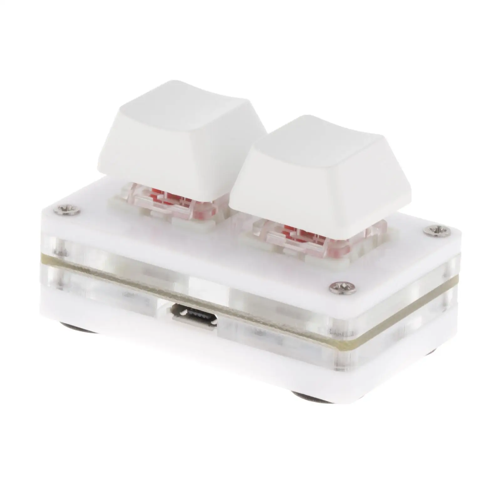 2-Key Mechanical Gaming Keypad Hot Swap Programming  White Red switch