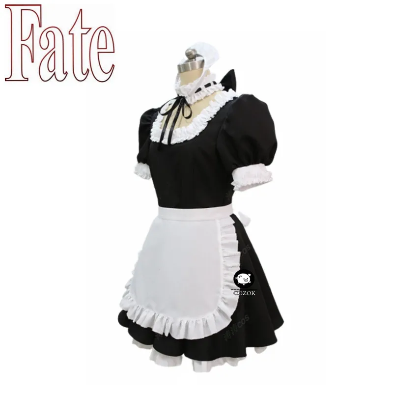 Fate Stay Night Cosplay Costume Fate Zero Saber Cosplay Maid Costume Black and White Maid Uniform Halloween Costumes