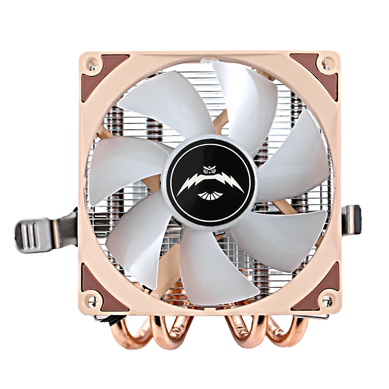 QiuzAim CPU Cooler พัดลมคอมพิวเตอร์โปรเซสเซอร์ PC 4 ท่อความร้อน Air-cooled ติดตั้ง LGA775 115x1200 1700 1366 am3 am4 am5 amd 1356