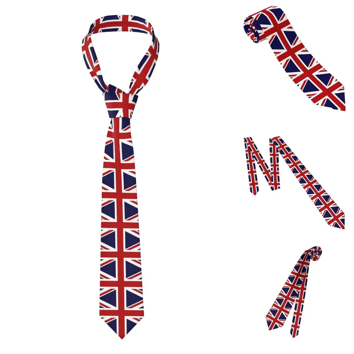 Union Jack Flag Of The UK Necktie for Men Silk Polyester 8 cm Neck Ties Party Accessories Tie Casual Gravatas