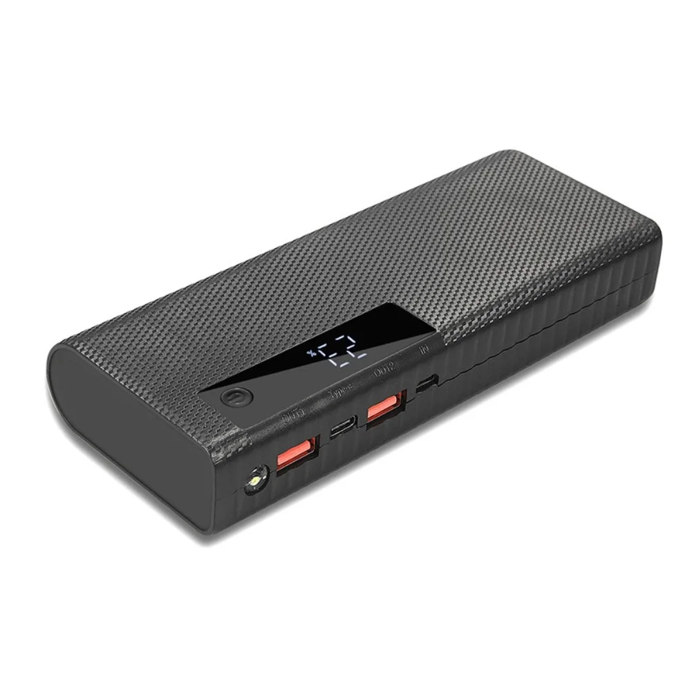USB-Powered Battery Enclosure for 5 x 21700 Flat Top Batteries Featuring LED Status Display and Safe Mounting Design