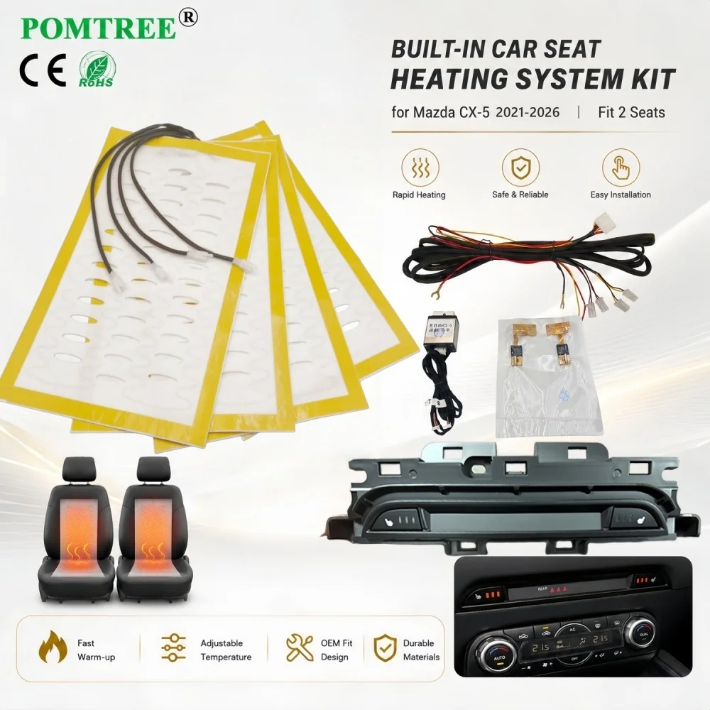 Built-in Car Seat Heating System Kit Fit 2 Seats, Compatible With Mazda CX-5 2021-2026,Including Dedicated Modification Package