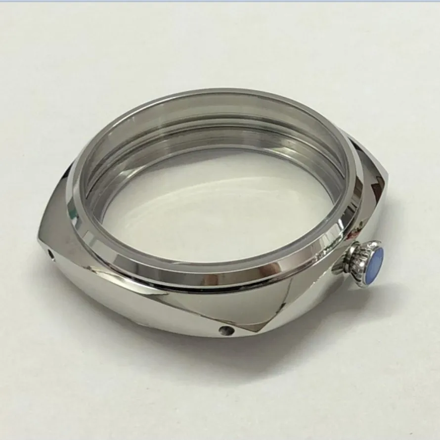 47mm Watch Case 316L Stainless Steel Fit  ETA 6497/6498 ST3600/3621 Movement Polished Repair Parts  Accessories