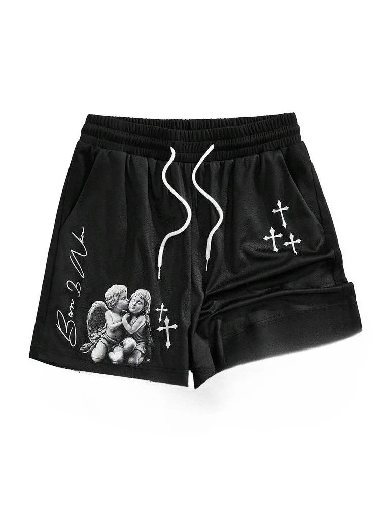 2026 Hot Selling Classic Fashion 3D Men's and Women's Same Style Children's Parent-child Shorts Fitness Training Top