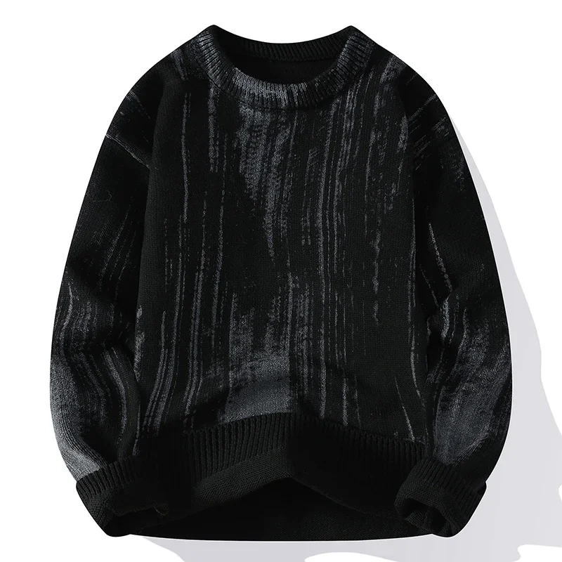 

Подростковый свитер с круглым вырезом, свободный свитер, студенческий зимний утолщенный теплый вязаный свитер