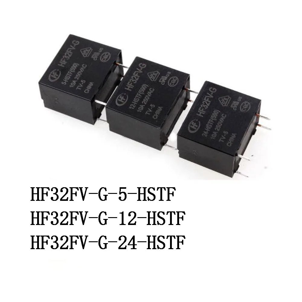 10pcs/lot HF32FV-G-5 12 24-HSTF normally nyitva 4pin 10A DC5V 5V 12V 24V Lovat vált