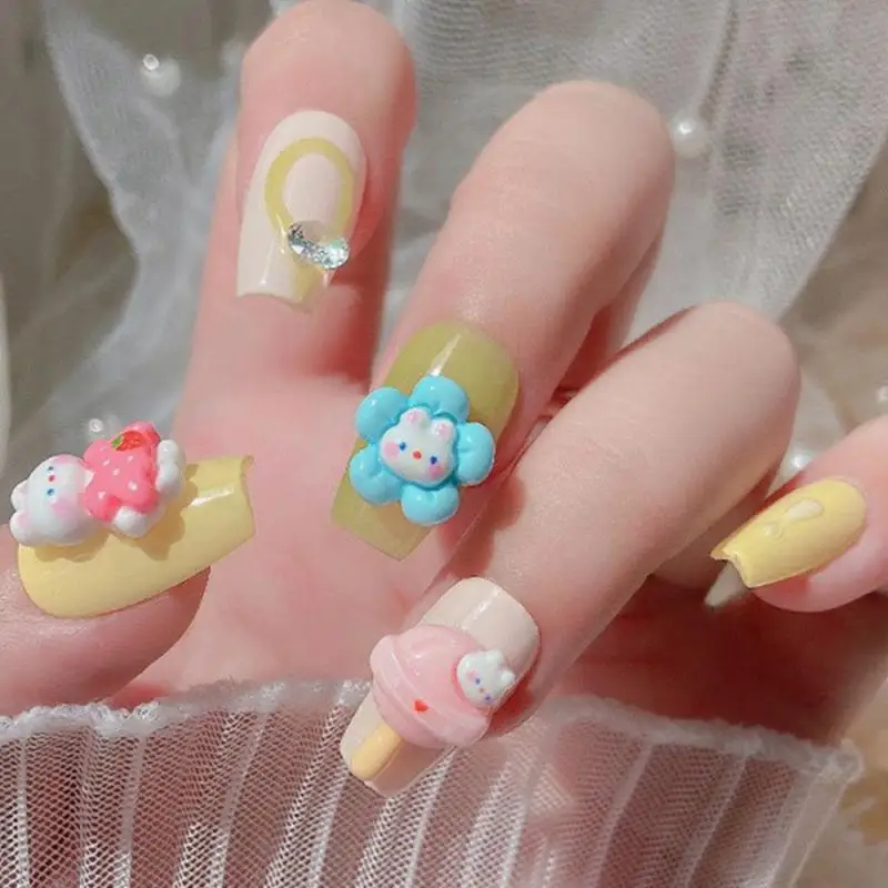 2/3/4SETS Ice Cream Nails 3d Durable Fashionable Highest Evaluation Charming Customer Favorite