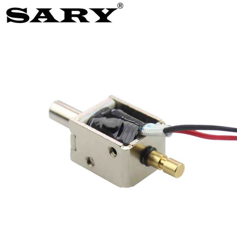 

DC12V magnetic solenoid push-pull frame solenoid coil stroke 4mm solenoid small electronic lock door lock