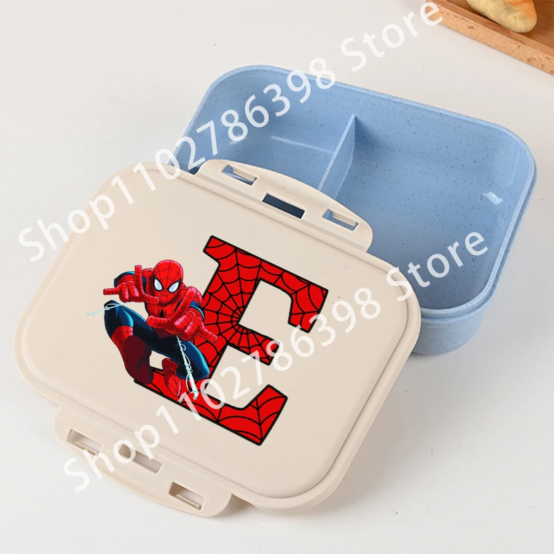 Marvels SpiderMans Boys Bento صندوق الغداء الصبي الكرتون حاويات تخزين المواد الغذائية طالب مدرسة نزهة الفاكهة عشاء حالة هدايا الاطفال