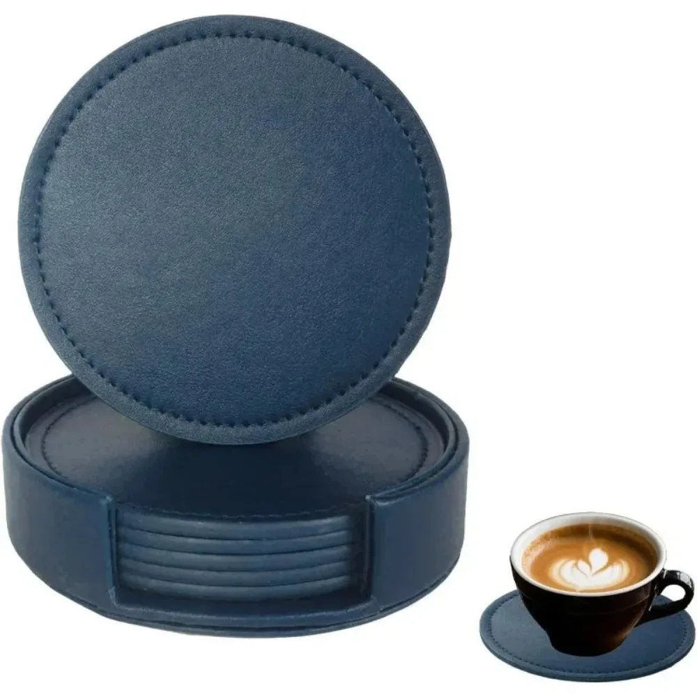 For Home Kitchen Coffee Color  Coaster Set Gift UT Coasters Round Heat Insulating Cup Mats