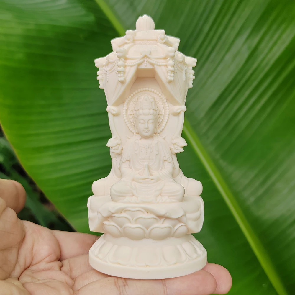 Sculpture en résine des Trois Saints du Occident, ornements de culte pour la maison pour Noël et le Nouvel An, décoration d'espace zen, mobilier pour salle de méditation et salle bouddhiste, œuvre d'art esthétique orientale, cadeaux de fêtes privilégiés pour les aînés, décorations pour salle d'étude et hall d'entrée, objets d'inspiration culturelle traditionnelle
