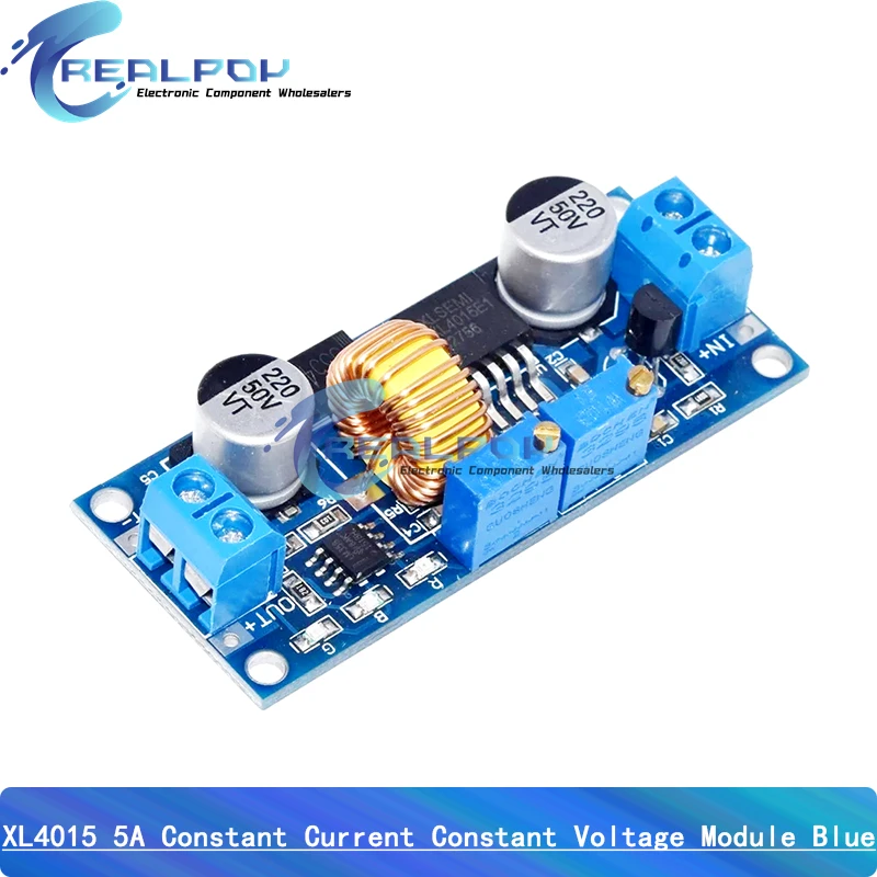 CC/CV 5A Lithium Charger Board XL4015 Adjustable 6-38V To 1.25-36V DC Step Down Power Supply Buck Module