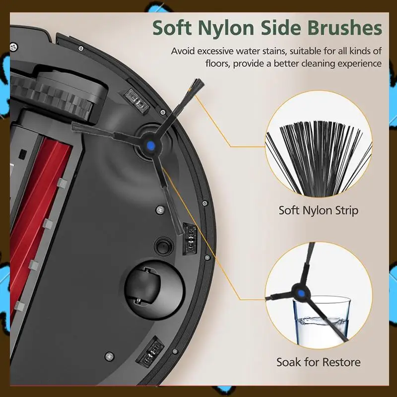

Promotion! 12Pcs Side Brush For Ecovacs Deebot X8pro Plus Vacuum Cleaner Parts Robotic Robotic Replacement Side Brush
