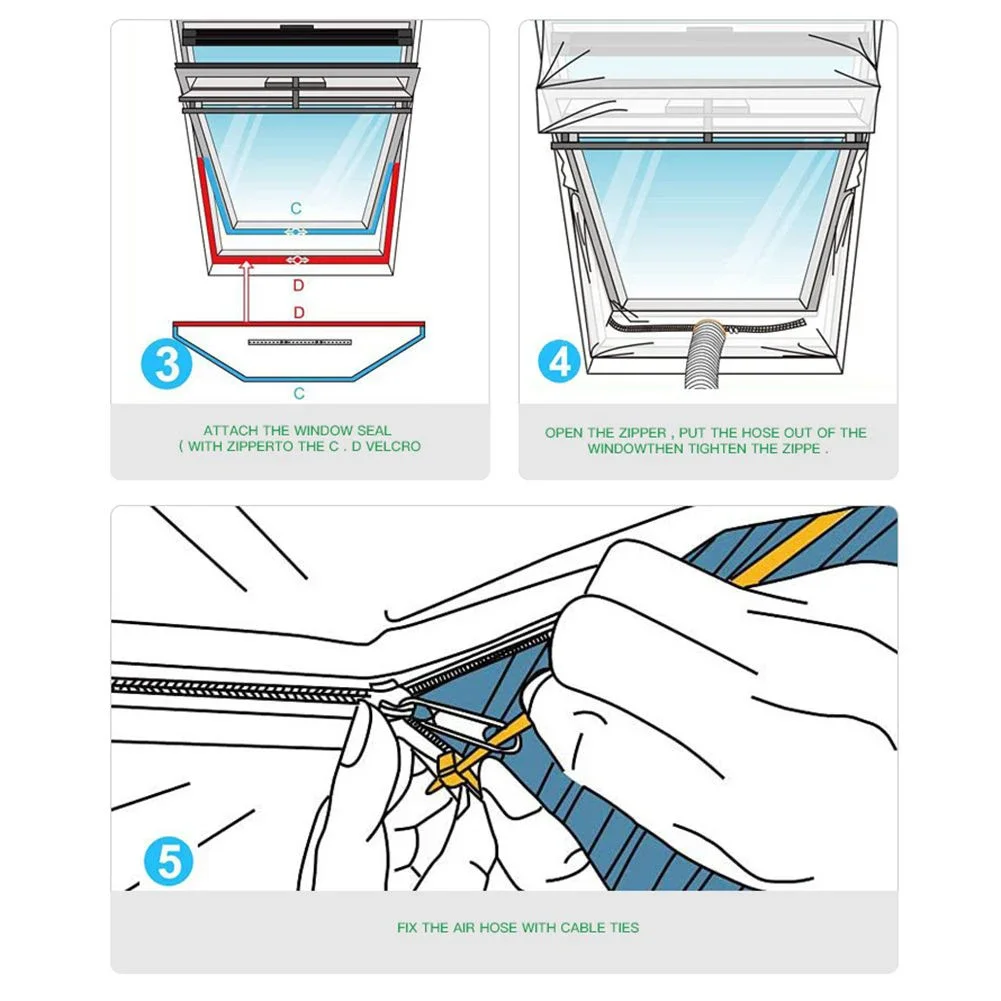 Seal For Mobile Air Conditioning Sealing Cloth For Portable 380/460cm Flexible Cloth Sealing Plate Window Seal Resistant Water