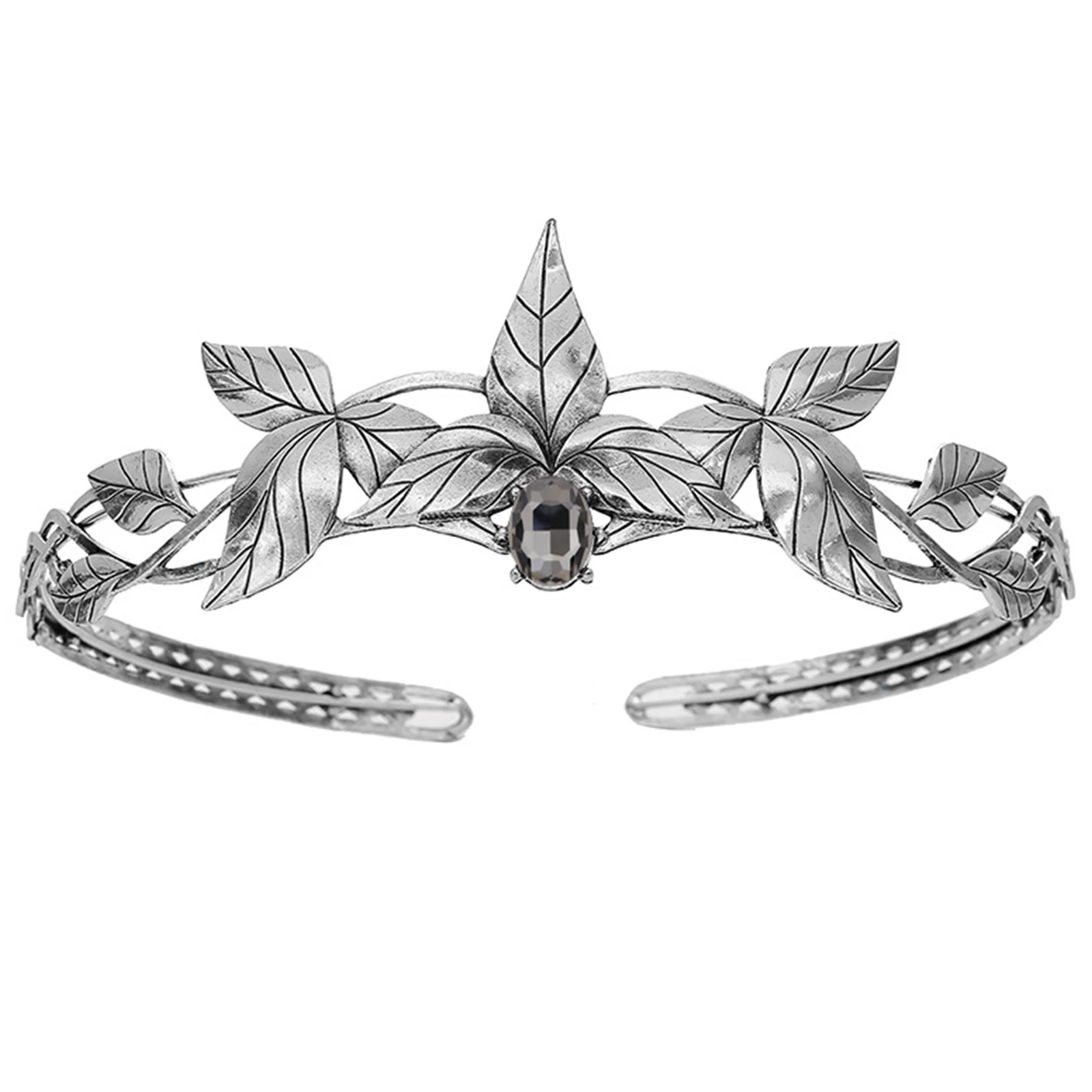 

Halloween Unisex Retro Vintage Alloy Rhinestone Leaves Shaped Crown Tiaras Headwear Headband Costume Accessory Banquet Ball