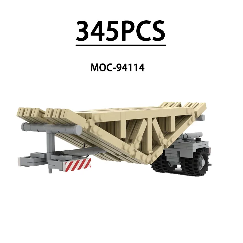 

MOC-94114 Building Block Roof Truss Trailer Model 345Pieces Educational Birthday Christmas New Year Toy Gift for Adults Children