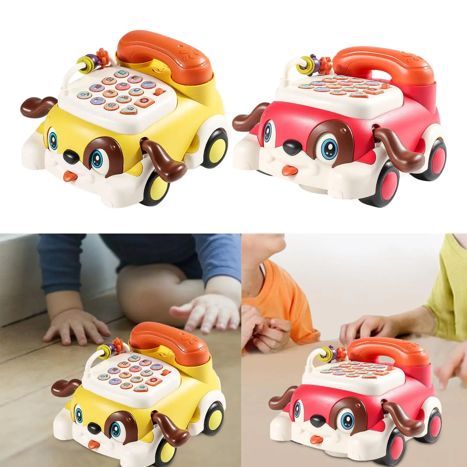 Brinquedo de telefone do bebê criativo jogo desenvolvimento música luz brinquedo telefone fingir telefone para meninos meninas bebê crianças festival presente