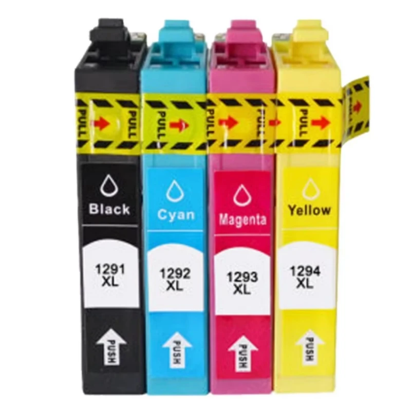 12XL Ink Cartridge for Epson T1291 T1292 T1293 T1294 WorkForce WF-7015 WF-7515 7525 WF 3010DW 3520DWF 3530DTWF 3540DTWF Printer