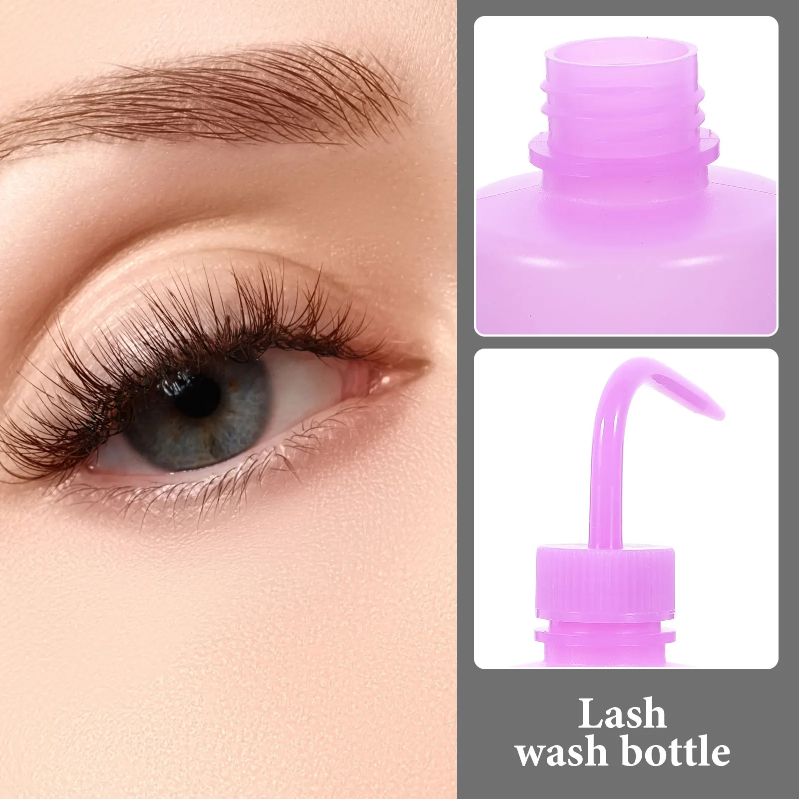 

2pcs Lash Washing Squeeze Bottle Eyelash Wash For Precise Watering Lightweight 250Ml Lab Bottle Use Eyelash Water Squeezer
