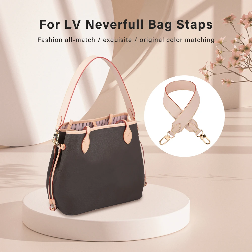 WUTA Bag Strap For LV Neverfull Bucket Shoulder Straps 100% Genuine Leather Crossbody Replacement Belts 65CM Bags Accessories