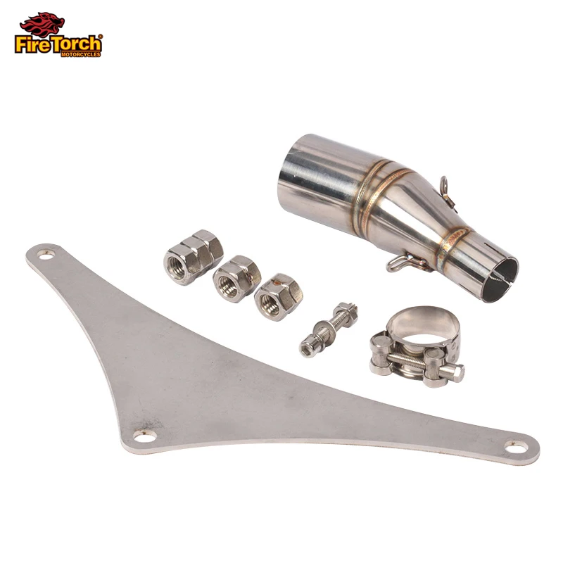 Slip On For Kymco Xciting 250 250i 300 300i Xciting250 Motorcycle Exhaust 51mm Middle Link Pipe Muffler Modify Escape Moto Bike