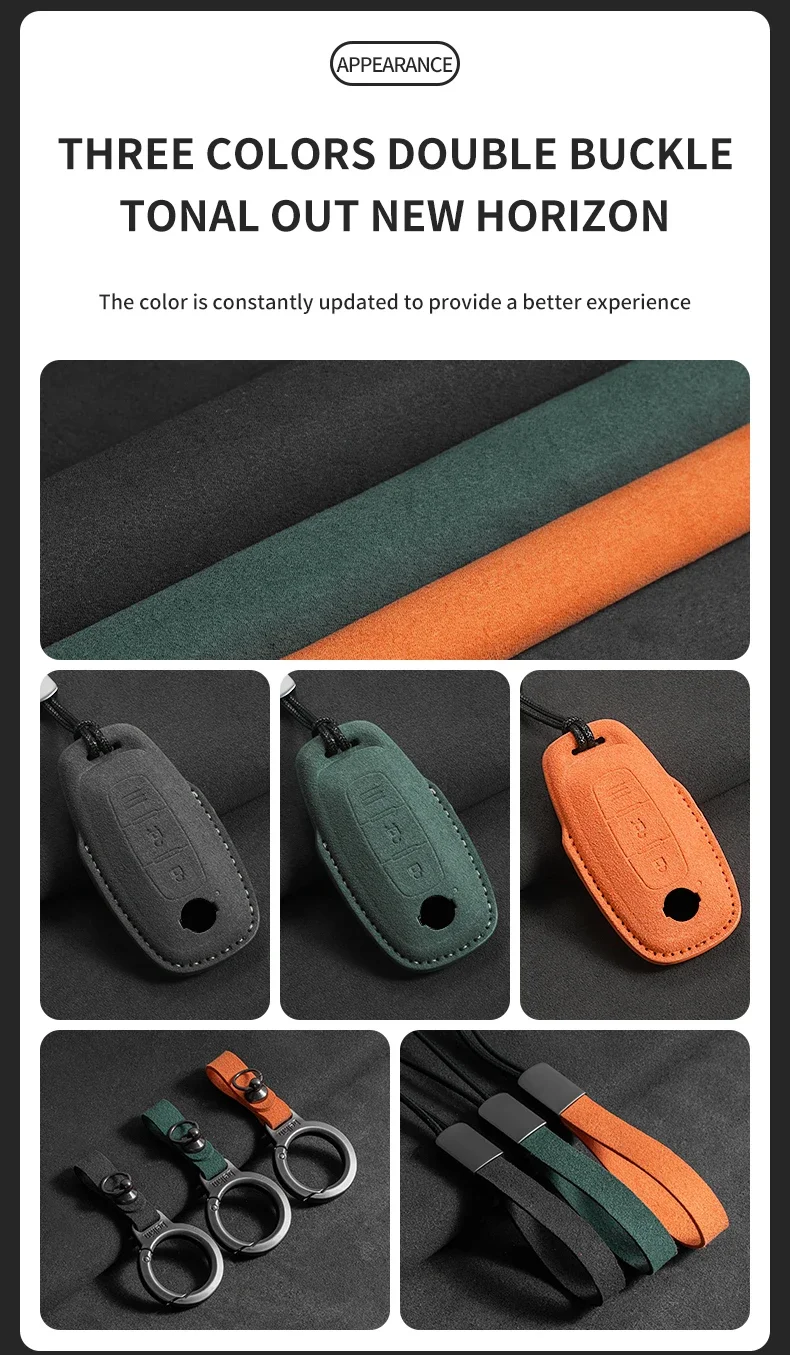 3 Tasten Wildleder Auto Remote Key Case Cover Shell für Nissan Teana Qashqai X-Trail Kicks Tiida für Infiniti Auto Schlüssel ring – Detail 4