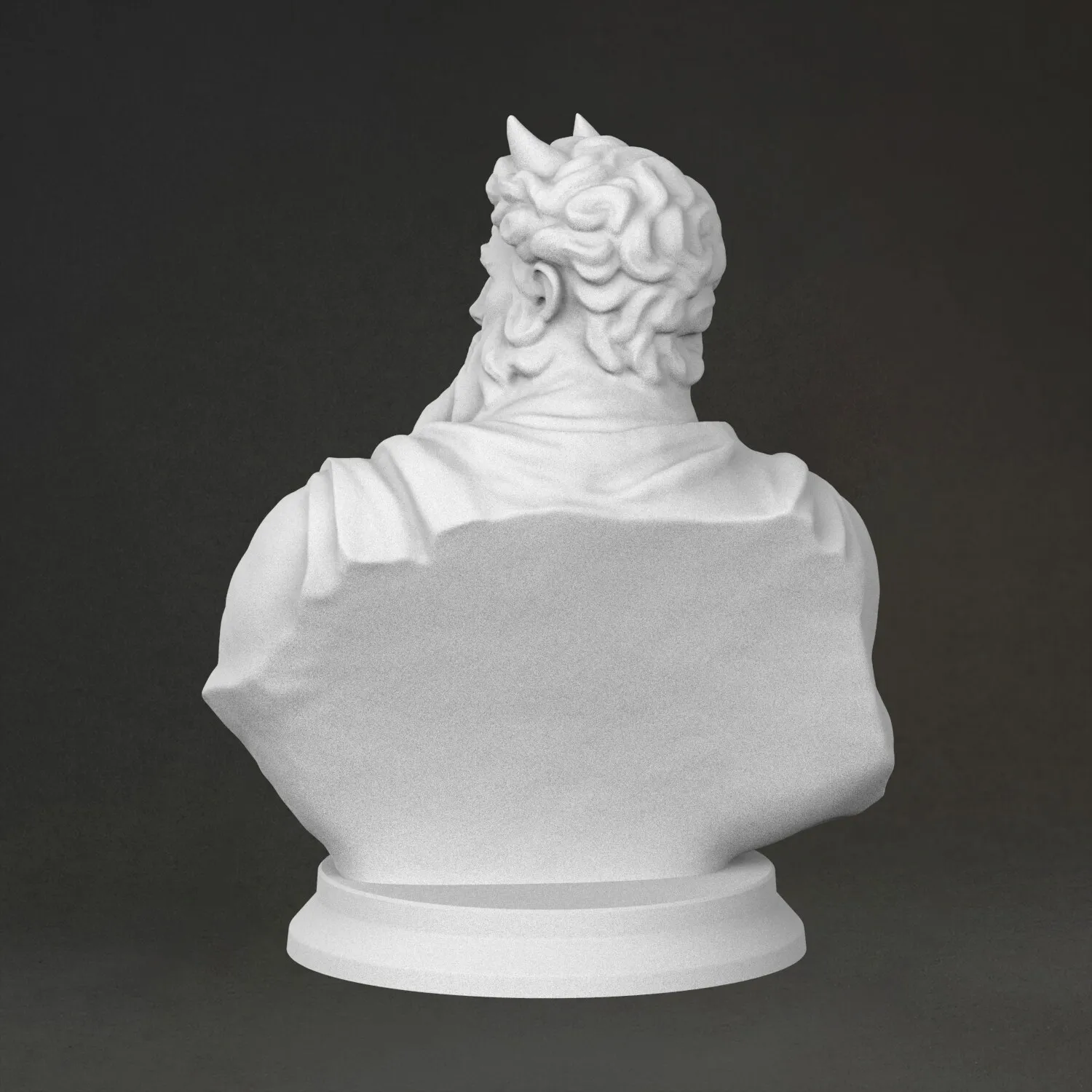 'Bust of Moses' Sculpture, 3D Printed Resin Material, Hand-Painted, Plaster-Like Ornaments (Ships Within 10 Days） - view 3