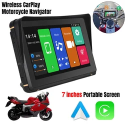 7 Inch Touch Motorcycle GPS Navigation Portable Motorcycle Special Navigator Support CarPlay / Android Auto IPX76 Waterproof