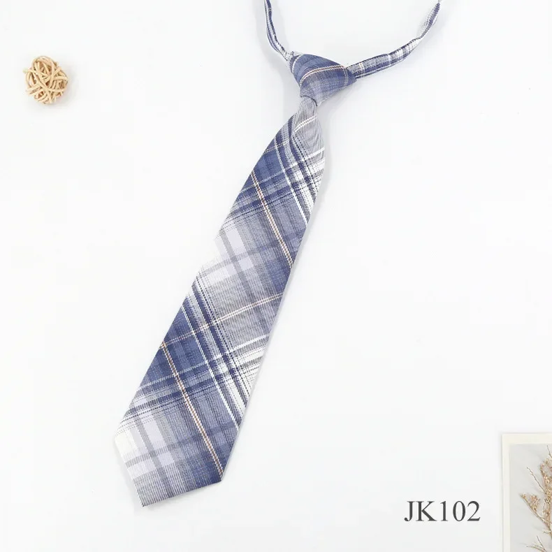 Skinny Necktie for Women Men Lazy JK Ties Wedding Graduation School Uniform