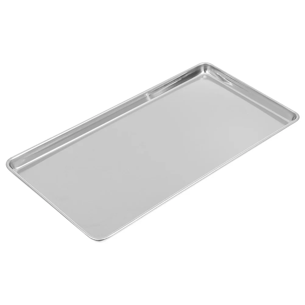 

Stainless Steel Rice Noodle Dish Steam Tray Cookie Baking with Lid Oven Pan Warming Metal Food Box Appetizer Plates Barbecue