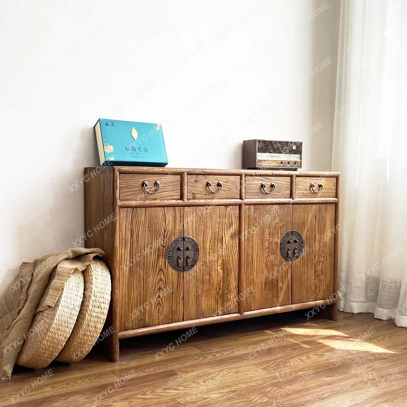 DDSolid wood storage, Chinese retro entrance, tea cabinet, restaurant, kitchen storage