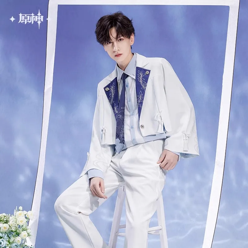 

miHoYo Official Ayato Jacket Genshin Impact Kamisato Ayato Theme Series Wide Sleeved Lapel Jacket Clothing Top Cosplay Xmas Gift